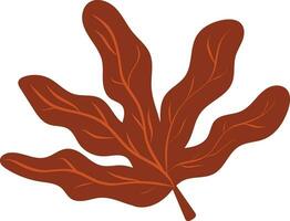 Maroon Autumn Leaf Element vector