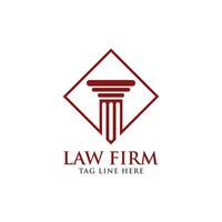 justice, pillar, scale, law firm logo design template vector