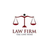 justice, pillar, scale, law firm logo design template vector