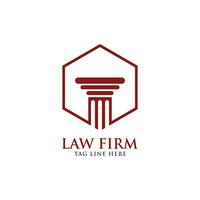 justice, pillar, scale, law firm logo design template vector