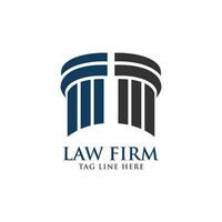 justice, pillar, scale, law firm logo design template vector