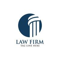 justice, pillar, scale, law firm logo design template vector