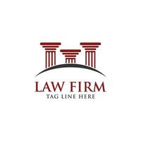 justice, pillar, scale, law firm logo design template vector