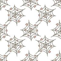 pattern spider web with heart Halloween vector