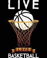 Basketball t shirt design for basketball lovers in illustration. vector