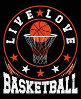 Basketball t shirt design for basketball lovers in illustration. vector