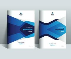 Proposal Cover Design Template adept for multipurpose projects vector