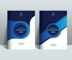 Proposal Cover Design Template adept for multipurpose projects vector