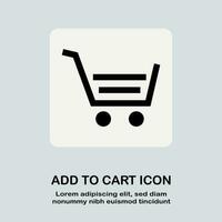 Add to cart icon, shopping cart icon vector on isolated white background.