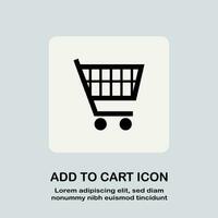 Add to cart icon, shopping cart icon vector on isolated white background.