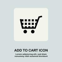 Add to cart icon, shopping cart icon vector on isolated white background.