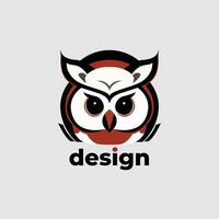 Owl eyes logo design vector