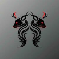 symbiote angry creature dragons type animals vector