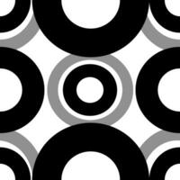 Abstract of seamless black donut pattern on white background for background and texture concept vector