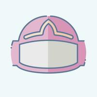 Icon VR Helmet. related to 3D Visualization symbol. doodle style. simple design editable. simple illustration vector