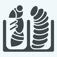 Icon Larva Bee. related to Apiary symbol. glyph style. simple design editable. simple illustration vector