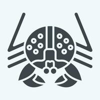 Icon Alaskan King Crab. related to Alaska symbol. glyph style. simple design editable. simple illustration vector