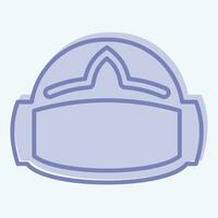 Icon VR Helmet. related to 3D Visualization symbol. two tone style. simple design editable. simple illustration vector