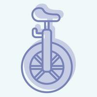 Icon Unicycle. related to Amusement Park symbol. two tone style. simple design editable. simple illustration vector