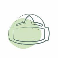 Icon VR Helmet. related to 3D Visualization symbol. Color Spot Style. simple design editable. simple illustration vector