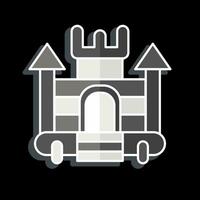 Icon Inflatable Castle. related to Amusement Park symbol. glossy style. simple design editable. simple illustration vector