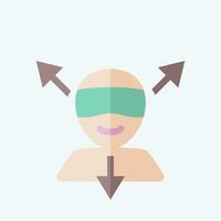 Icon Virtual Reality. related to 3D Visualization symbol. flat style. simple design editable. simple illustration vector