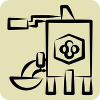 Icon Extracting Equipment. related to Apiary symbol. hand drawn style. simple design editable. simple illustration vector