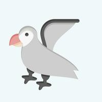 Icon Puffin. related to Alaska symbol. flat style. simple design editable. simple illustration vector