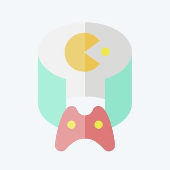 Icon VR Game. related to 3D Visualization symbol. flat style. simple design editable. simple illustration vector