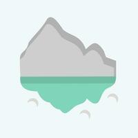 Icon Iceberg. related to Alaska symbol. flat style. simple design editable. simple illustration vector