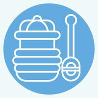 Icon Honey Jar. related to Apiary symbol. blue eyes style. simple design editable. simple illustration vector