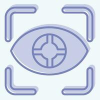 Icon Eye Tracking. related to 3D Visualization symbol. two tone style. simple design editable. simple illustration vector