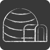 Icon Igloo. related to Alaska symbol. chalk Style. simple design editable. simple illustration vector