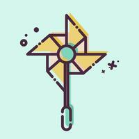 Icon Windmill. related to Amusement Park symbol. MBE style. simple design editable. simple illustration vector