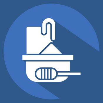 Icon Honey Comb. related to Apiary symbol. long shadow style. simple design editable. simple illustration vector