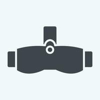 Icon VR Glasses. related to 3D Visualization symbol. glyph style. simple design editable. simple illustration vector