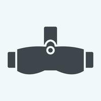 icono vr lentes. relacionado a 3d visualización símbolo. glifo estilo. sencillo diseño editable. sencillo ilustración vector