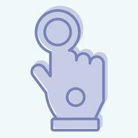 Icon Wired Glove. related to 3D Visualization symbol. two tone style. simple design editable. simple illustration vector