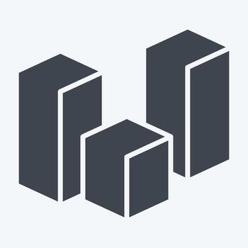 Icon 3D Visualication. related to 3D Visualization symbol. glyph style. simple design editable. simple illustration vector