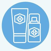 Icon Cosmetic. related to Apiary symbol. blue eyes style. simple design editable. simple illustration vector