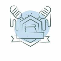 Icon Badge. related to Apiary symbol. Color Spot Style. simple design editable. simple illustration vector