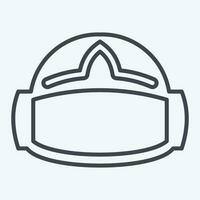 Icon VR Helmet. related to 3D Visualization symbol. line style. simple design editable. simple illustration vector