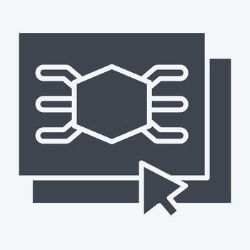 icono software. relacionado a 3d visualización símbolo. glifo estilo. sencillo diseño editable. sencillo ilustración vector