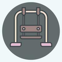 Icon Swing. related to Amusement Park symbol. color mate style. simple design editable. simple illustration vector