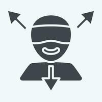 Icon Virtual Reality. related to 3D Visualization symbol. glyph style. simple design editable. simple illustration vector