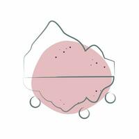 Icon Iceberg. related to Alaska symbol. Color Spot Style. simple design editable. simple illustration vector