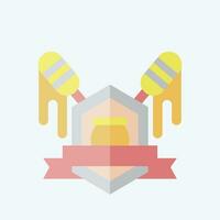 Icon Badge. related to Apiary symbol. flat style. simple design editable. simple illustration vector