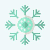 Icon Snowlakes. related to Alaska symbol. flat style. simple design editable. simple illustration vector