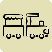 Icon Train. related to Amusement Park symbol. hand drawn style. simple design editable. simple illustration vector