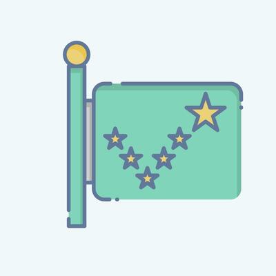 Icon Alaska Flag. related to Alaska symbol. doodle style. simple design editable. simple illustration